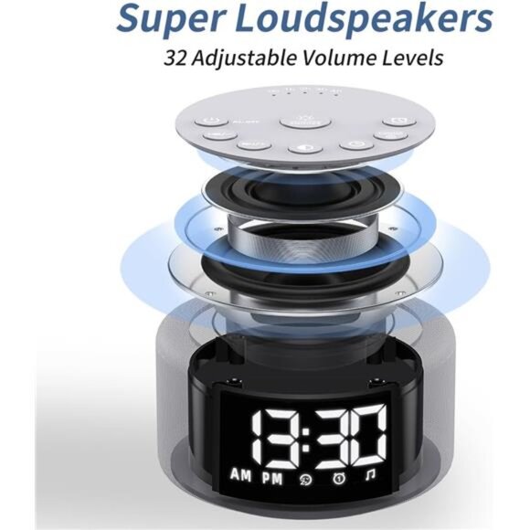 Sound Machine Alarm Clock Night Light White Noise Machine with 27 - Picture 7 of 8